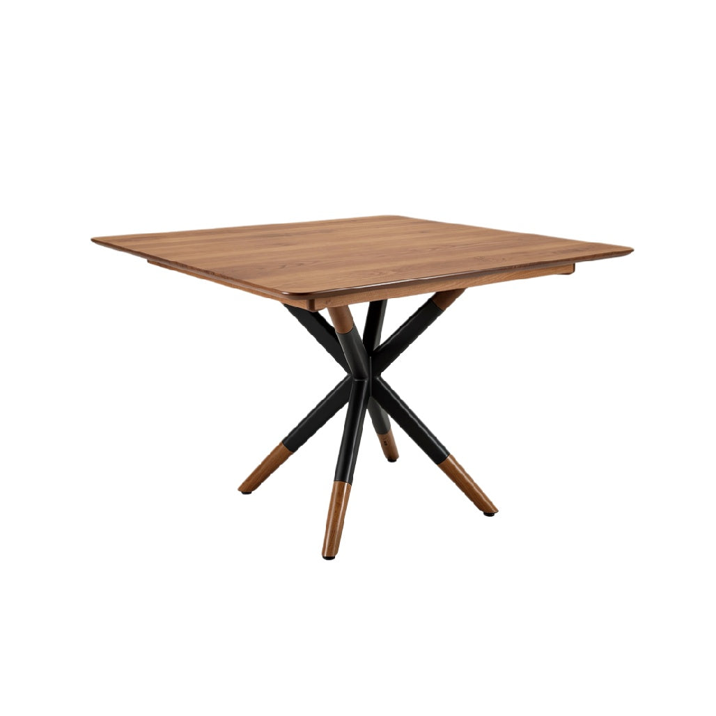 Modern Square Dining Table with Stylish Cross Leg Design