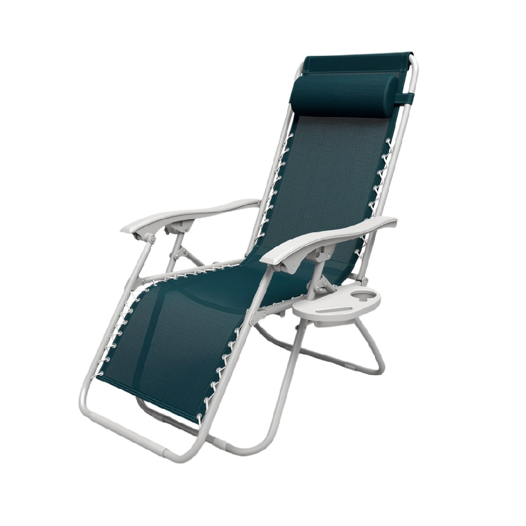 Adjustable Mesh Reclining Lounge Chair with Cup Holder